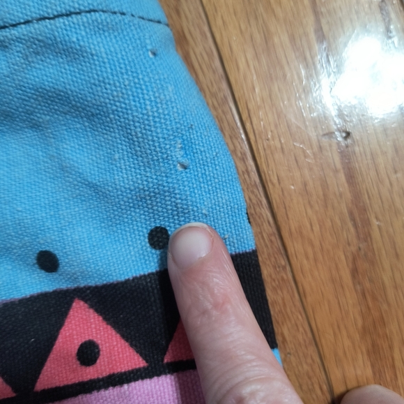 Vintage Spiegel drawstring canvas bag, H 18" x L 13" - Picture 10 of 14